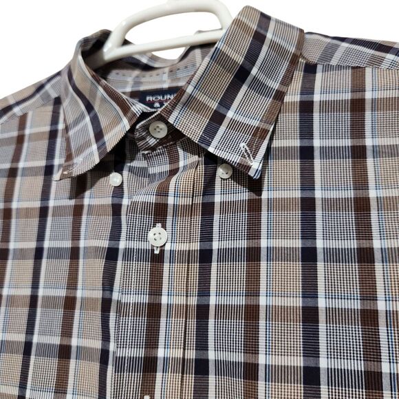 Roundtree and Yorke Mens Shirt Size XL Button Down Plaid Longsleeve - Picture 1 of 11